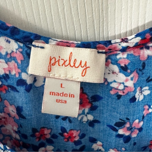 Pixley Floral Tank Top L – Boho Cami Summer Top Made in USA - Picture 6 of 7
